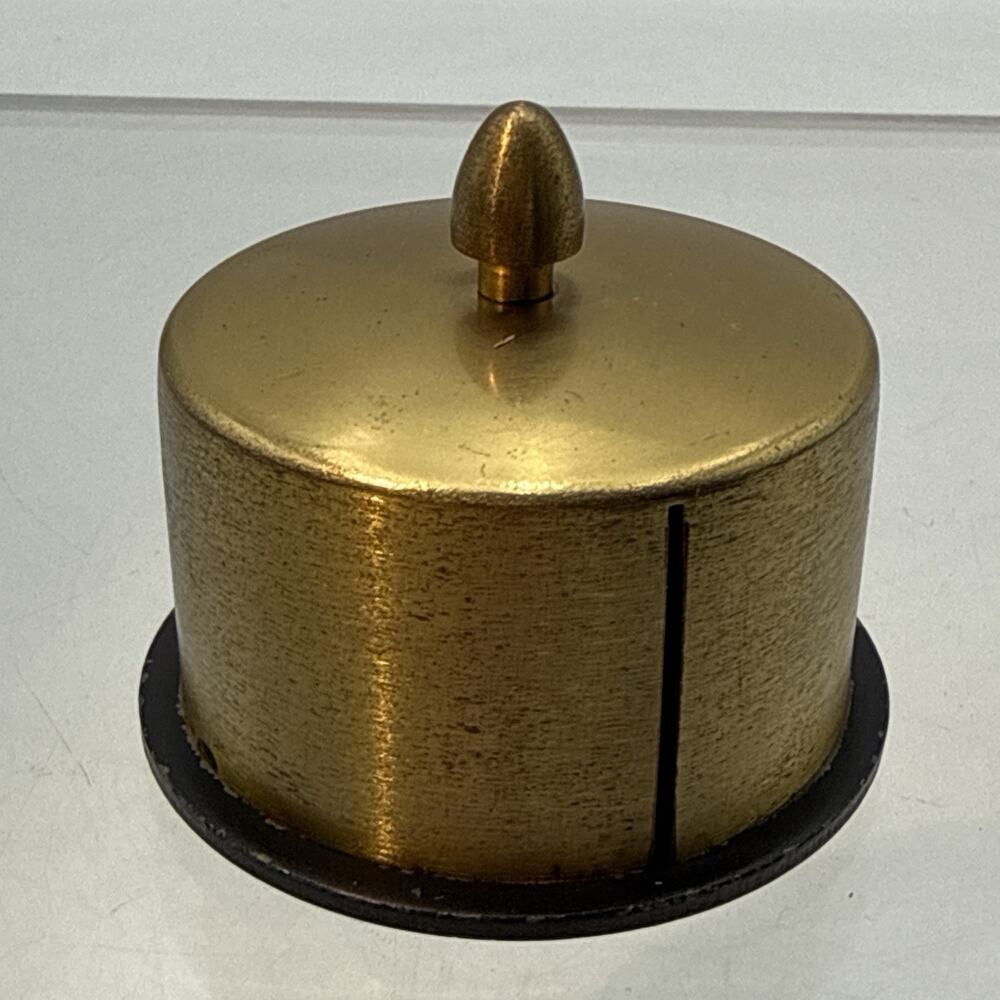 Vintage Brass Postage Stamp Roll Dispenser Holder ~ Roseland New Jersey, USA